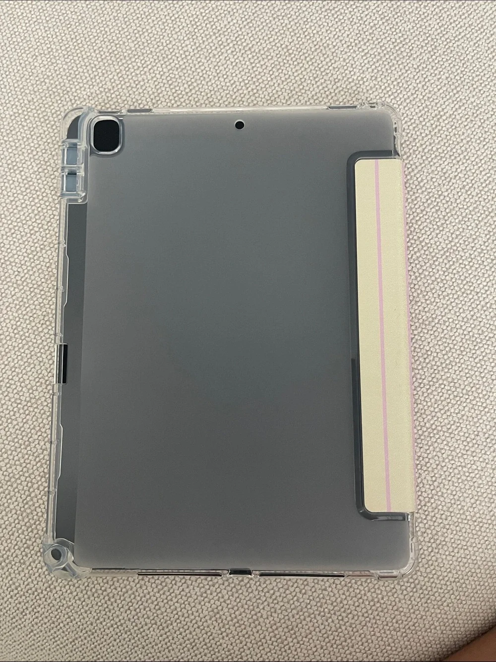 Pink and Cream Striped IPad A16 Cover
